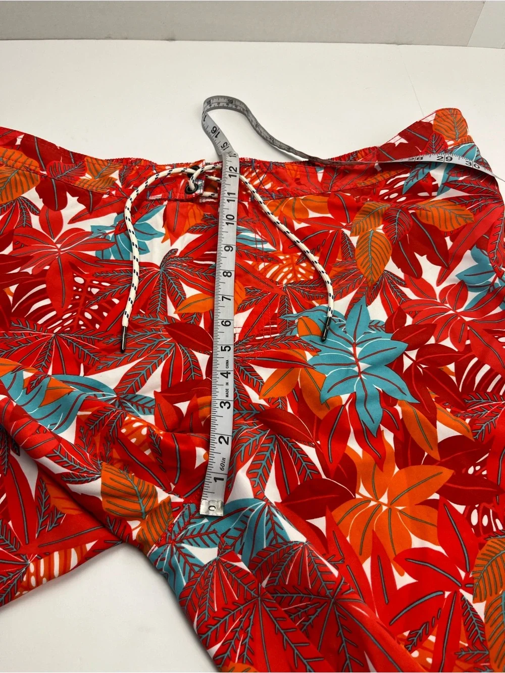 Tommy Bahama Relax Mens XXL Mesh Lined Swim Trunk Hawaiian Red Orange Cargo NEW